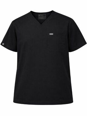 FIGS Leon Scrub Top Mens XL Black Medical V Neck Healthcare Uniform